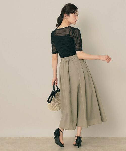 Couture Brooch / クチュールブローチ ロング・マキシ丈スカート | 【きれいめ・シアー・通勤】パレットボイルロングスカート | 詳細12