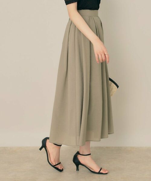 Couture Brooch / クチュールブローチ ロング・マキシ丈スカート | 【きれいめ・シアー・通勤】パレットボイルロングスカート | 詳細14