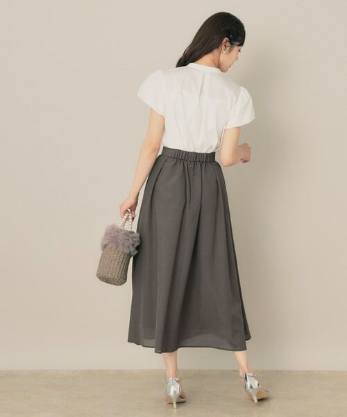 Couture Brooch / クチュールブローチ ロング・マキシ丈スカート | 【きれいめ・シアー・通勤】パレットボイルロングスカート | 詳細2