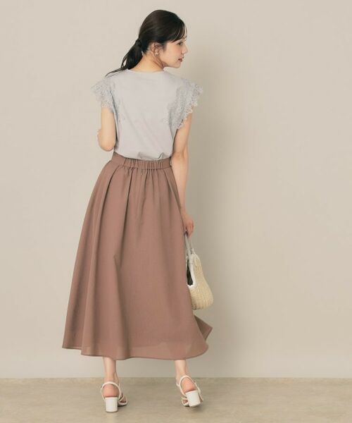 Couture Brooch / クチュールブローチ ロング・マキシ丈スカート | 【きれいめ・シアー・通勤】パレットボイルロングスカート | 詳細22