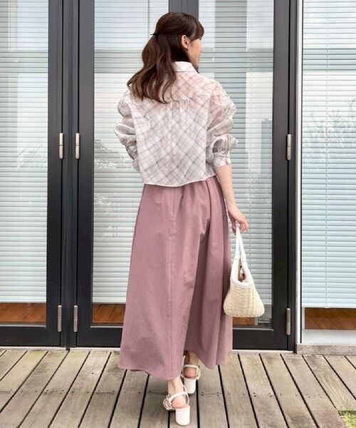 Couture Brooch / クチュールブローチ ロング・マキシ丈スカート | 【きれいめ・シアー・通勤】パレットボイルロングスカート | 詳細28