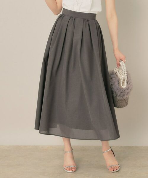 Couture Brooch / クチュールブローチ ロング・マキシ丈スカート | 【きれいめ・シアー・通勤】パレットボイルロングスカート | 詳細4