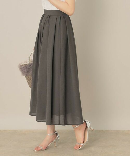 Couture Brooch / クチュールブローチ ロング・マキシ丈スカート | 【きれいめ・シアー・通勤】パレットボイルロングスカート | 詳細5