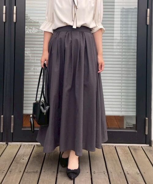 Couture Brooch / クチュールブローチ ロング・マキシ丈スカート | 【きれいめ・シアー・通勤】パレットボイルロングスカート | 詳細9