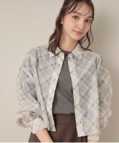 Couture Brooch / クチュールブローチ シャツ・ブラウス | 【洗える・秋まで使える】パール調ボタンシアーシャツ