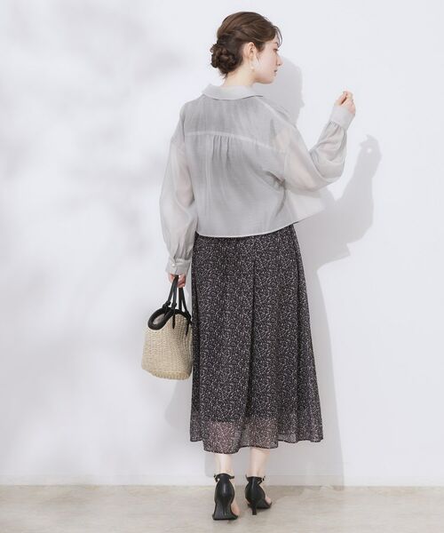 Couture Brooch / クチュールブローチ シャツ・ブラウス | 【洗える・秋まで使える】パール調ボタンシアーシャツ | 詳細13