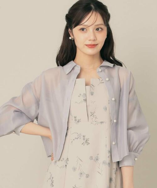 Couture Brooch / クチュールブローチ シャツ・ブラウス | 【洗える・秋まで使える】パール調ボタンシアーシャツ | 詳細17
