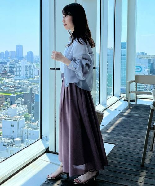 Couture Brooch / クチュールブローチ シャツ・ブラウス | 【洗える・秋まで使える】パール調ボタンシアーシャツ | 詳細21