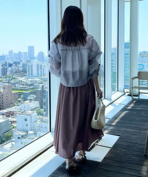 Couture Brooch / クチュールブローチ シャツ・ブラウス | 【洗える・秋まで使える】パール調ボタンシアーシャツ | 詳細22