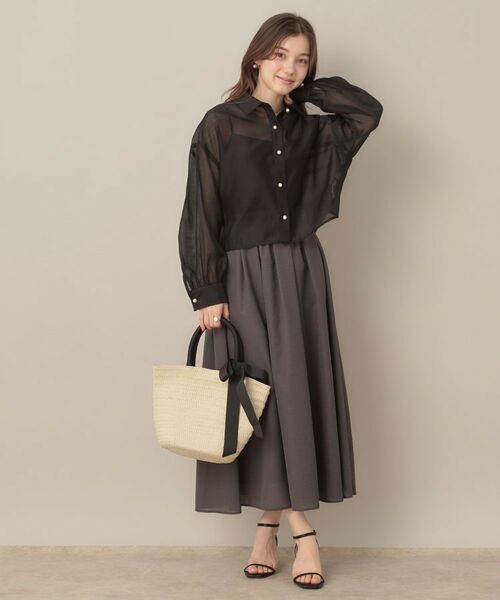 Couture Brooch / クチュールブローチ シャツ・ブラウス | 【洗える・秋まで使える】パール調ボタンシアーシャツ | 詳細24