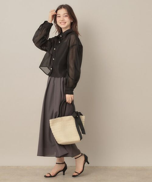 Couture Brooch / クチュールブローチ シャツ・ブラウス | 【洗える・秋まで使える】パール調ボタンシアーシャツ | 詳細25