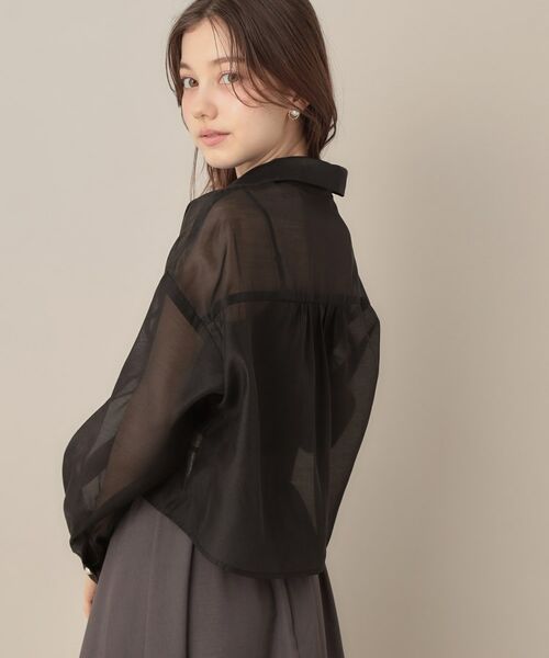 Couture Brooch / クチュールブローチ シャツ・ブラウス | 【洗える・秋まで使える】パール調ボタンシアーシャツ | 詳細29