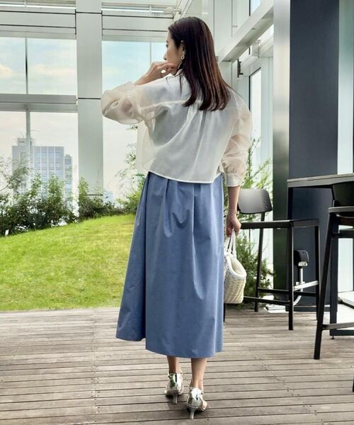 Couture Brooch / クチュールブローチ シャツ・ブラウス | 【洗える・秋まで使える】パール調ボタンシアーシャツ | 詳細9