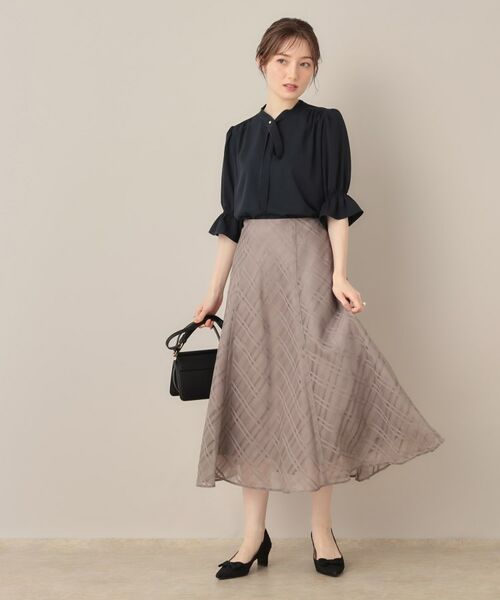 Couture Brooch / クチュールブローチ シャツ・ブラウス | 【大人可愛い・5分袖・通勤】デザインタイブラウス | 詳細10