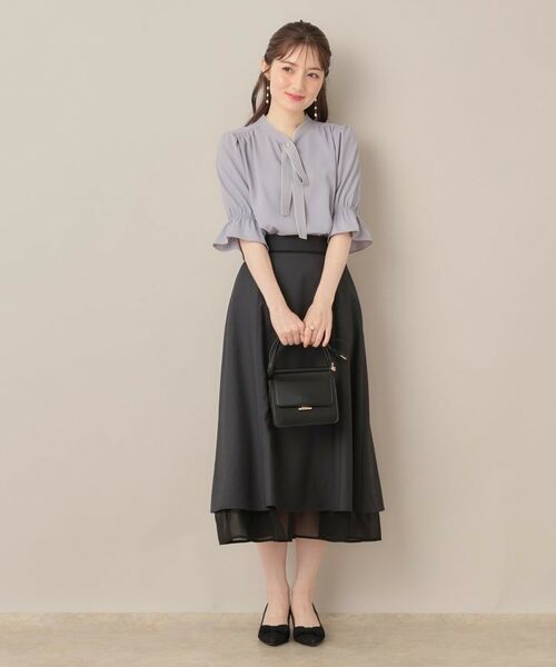 Couture Brooch / クチュールブローチ シャツ・ブラウス | 【大人可愛い・5分袖・通勤】デザインタイブラウス | 詳細20