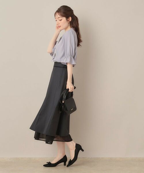 Couture Brooch / クチュールブローチ シャツ・ブラウス | 【大人可愛い・5分袖・通勤】デザインタイブラウス | 詳細21