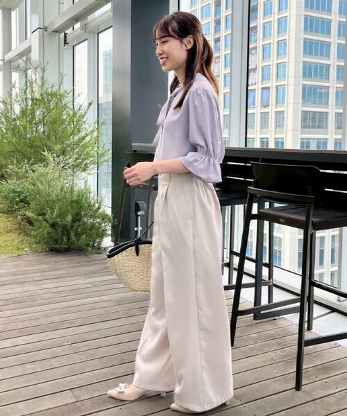 Couture Brooch / クチュールブローチ シャツ・ブラウス | 【大人可愛い・5分袖・通勤】デザインタイブラウス | 詳細27