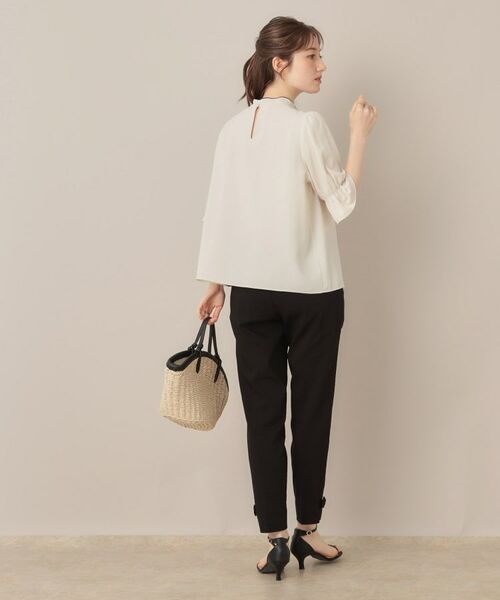 Couture Brooch / クチュールブローチ シャツ・ブラウス | 【大人可愛い・5分袖・通勤】デザインタイブラウス | 詳細3