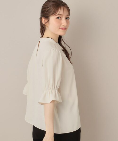 Couture Brooch / クチュールブローチ シャツ・ブラウス | 【大人可愛い・5分袖・通勤】デザインタイブラウス | 詳細6