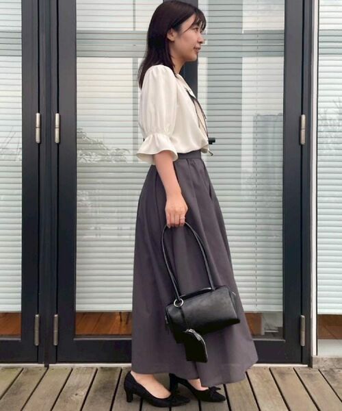 Couture Brooch / クチュールブローチ シャツ・ブラウス | 【大人可愛い・5分袖・通勤】デザインタイブラウス | 詳細8