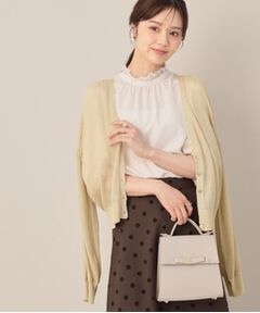 Couture Brooch / クチュールブローチ カーディガン・ボレロ | ラメリブVネックカーディガン