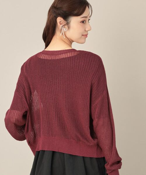 Couture Brooch / クチュールブローチ カーディガン・ボレロ | ラメリブVネックカーディガン | 詳細17