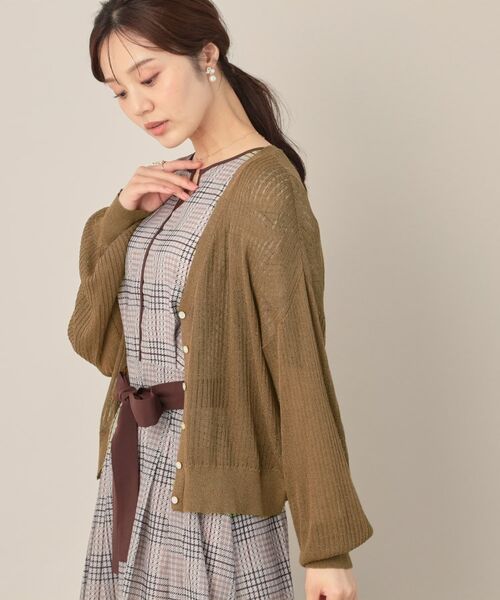 Couture Brooch / クチュールブローチ カーディガン・ボレロ | ラメリブVネックカーディガン | 詳細23