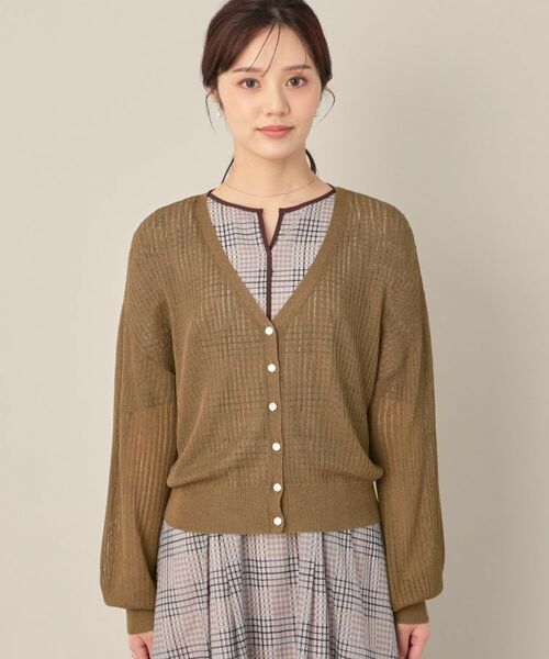 Couture Brooch / クチュールブローチ カーディガン・ボレロ | ラメリブVネックカーディガン | 詳細29