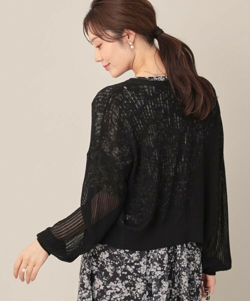 Couture Brooch / クチュールブローチ カーディガン・ボレロ | ラメリブVネックカーディガン | 詳細3