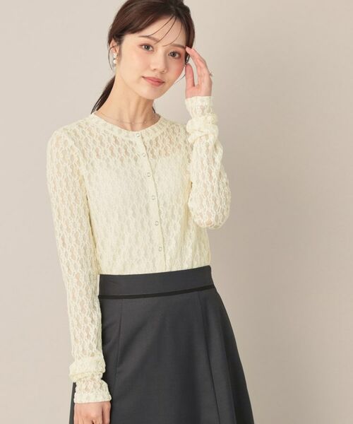 Couture Brooch / クチュールブローチ カーディガン・ボレロ | レースリングドットカーディガン | 詳細1