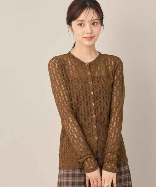 Couture Brooch / クチュールブローチ カーディガン・ボレロ | レースリングドットカーディガン | 詳細15