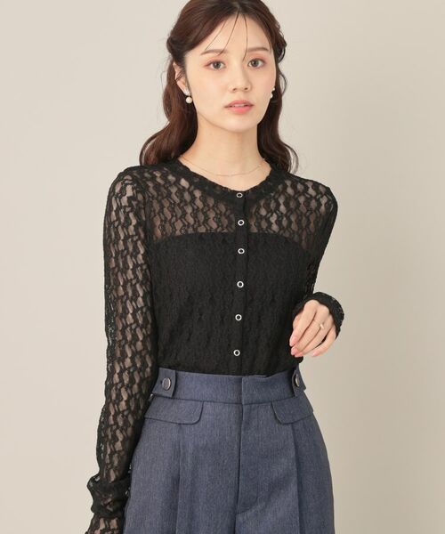 Couture Brooch / クチュールブローチ カーディガン・ボレロ | レースリングドットカーディガン | 詳細8