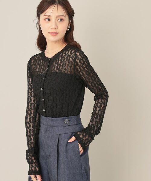 Couture Brooch / クチュールブローチ カーディガン・ボレロ | レースリングドットカーディガン | 詳細9
