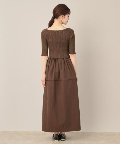 Couture Brooch / クチュールブローチ ロング・マキシ丈ワンピース | 5分袖ドッキングワンピース | 詳細17