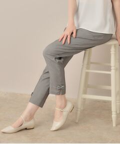 Couture Brooch / クチュールブローチ パンツ | 【らくちん・キレイ見え】リボンハイパーストレッチパンツ