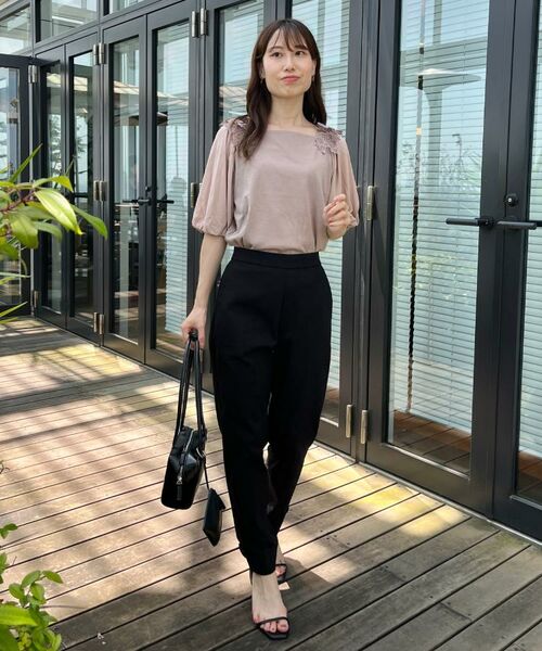 Couture Brooch / クチュールブローチ パンツ | 【らくちん・キレイ見え】リボンハイパーストレッチパンツ | 詳細17