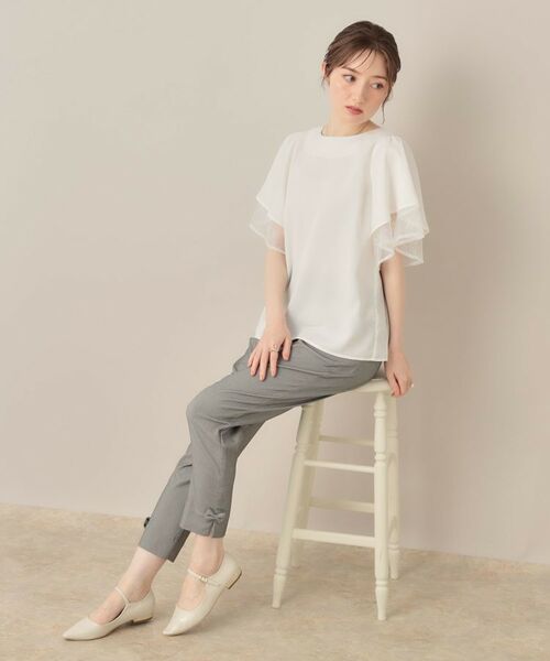 Couture Brooch / クチュールブローチ パンツ | 【らくちん・キレイ見え】リボンハイパーストレッチパンツ | 詳細3