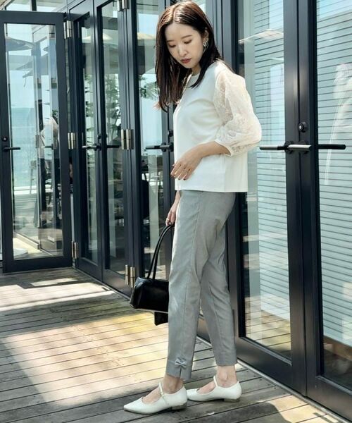 Couture Brooch / クチュールブローチ パンツ | 【らくちん・キレイ見え】リボンハイパーストレッチパンツ | 詳細8