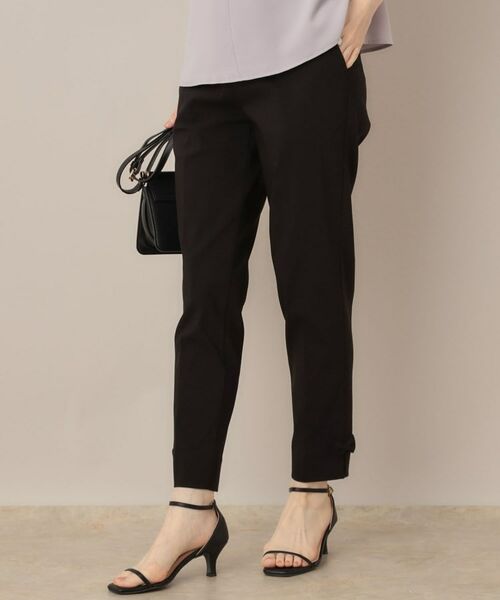 Couture Brooch / クチュールブローチ パンツ | 【らくちん・キレイ見え】リボンハイパーストレッチパンツ(ブラック(019))