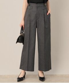 Couture Brooch / クチュールブローチ パンツ | 【マシンウォッシャブル・スッキリ見え】デニムライク釦デザインパンツ