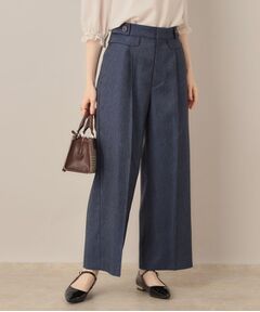 Couture Brooch / クチュールブローチ パンツ | 【マシンウォッシャブル・スッキリ見え】デニムライク釦デザインパンツ