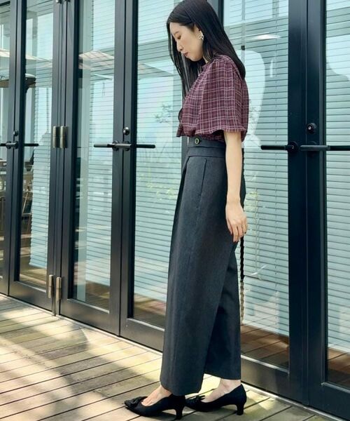 Couture Brooch / クチュールブローチ パンツ | 【マシンウォッシャブル・スッキリ見え】デニムライク釦デザインパンツ | 詳細11