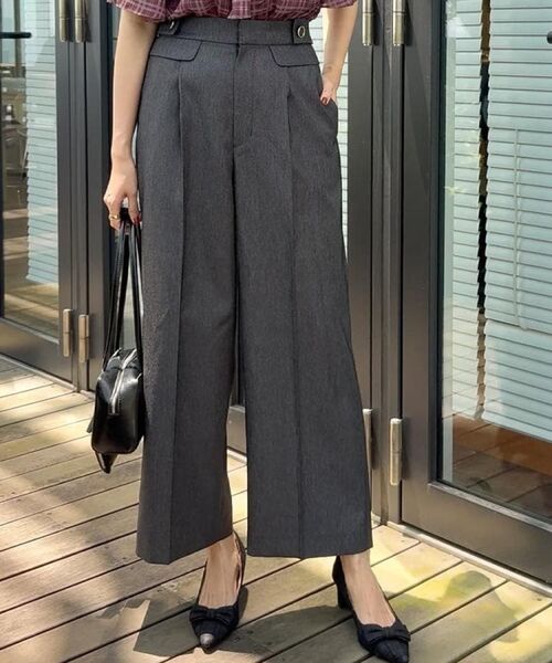 Couture Brooch / クチュールブローチ パンツ | 【マシンウォッシャブル・スッキリ見え】デニムライク釦デザインパンツ | 詳細13