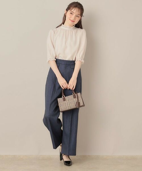 Couture Brooch / クチュールブローチ パンツ | 【マシンウォッシャブル・スッキリ見え】デニムライク釦デザインパンツ | 詳細15