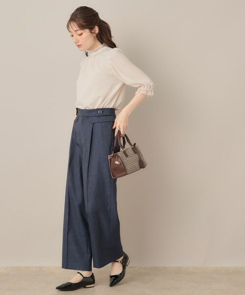 Couture Brooch / クチュールブローチ パンツ | 【マシンウォッシャブル・スッキリ見え】デニムライク釦デザインパンツ | 詳細16