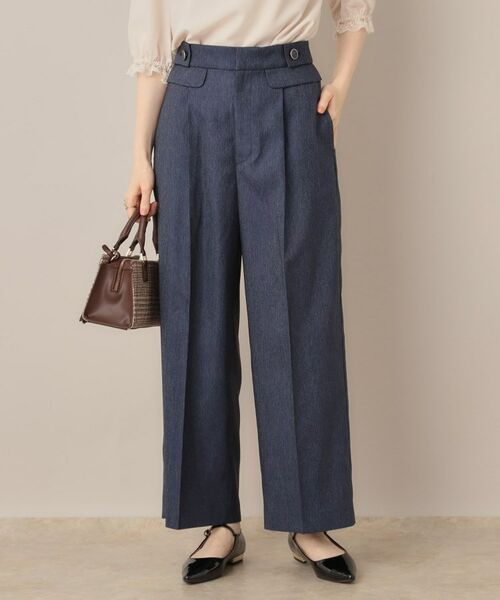 Couture Brooch / クチュールブローチ パンツ | 【マシンウォッシャブル・スッキリ見え】デニムライク釦デザインパンツ | 詳細17