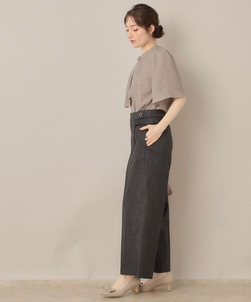 Couture Brooch / クチュールブローチ パンツ | 【マシンウォッシャブル・スッキリ見え】デニムライク釦デザインパンツ | 詳細2