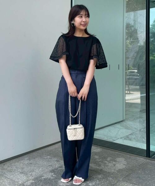 Couture Brooch / クチュールブローチ パンツ | 【マシンウォッシャブル・スッキリ見え】デニムライク釦デザインパンツ | 詳細20