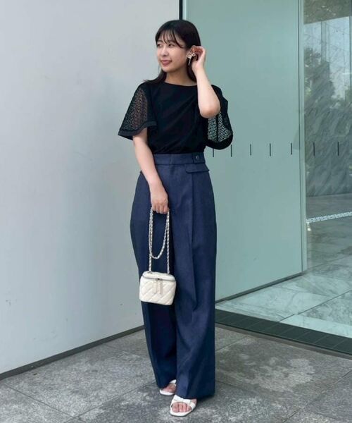 Couture Brooch / クチュールブローチ パンツ | 【マシンウォッシャブル・スッキリ見え】デニムライク釦デザインパンツ | 詳細21