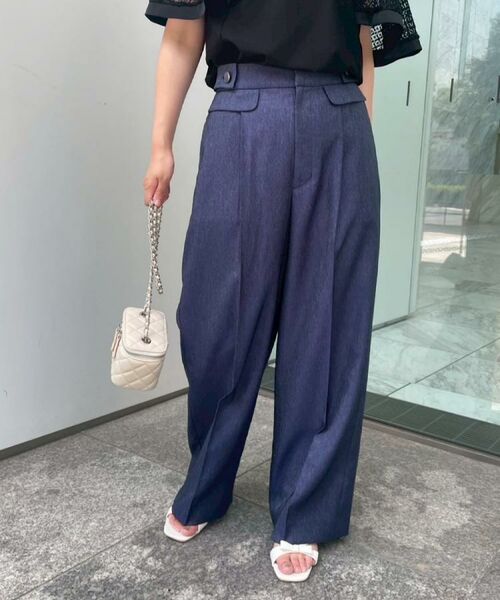 Couture Brooch / クチュールブローチ パンツ | 【マシンウォッシャブル・スッキリ見え】デニムライク釦デザインパンツ | 詳細22